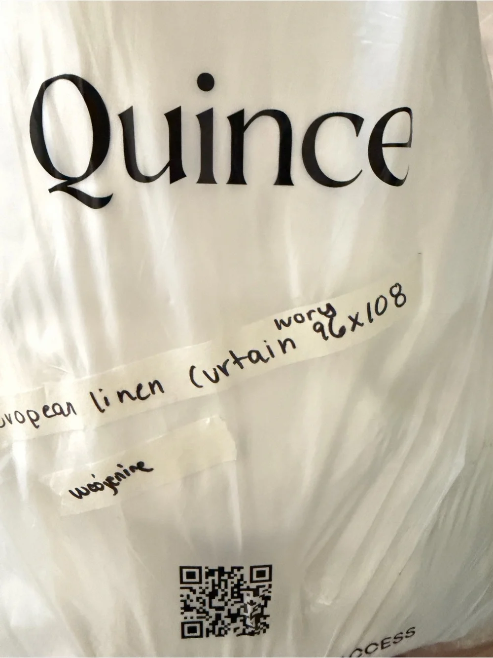 Quince Ivory Linen Curtain 96x108